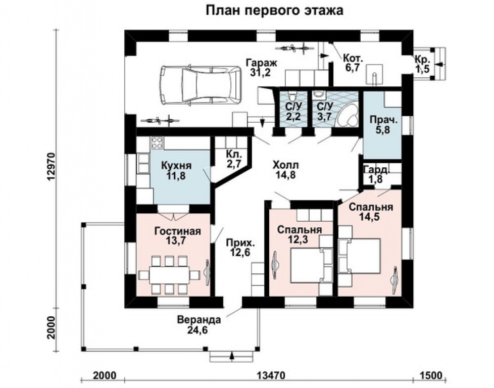 Проект дома Проект дома AS-2442 - Фото 2